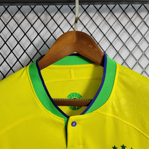 Fans Version 2022 World Cup Brazil NEYMAR JR 10 Home Soccer Jersey
