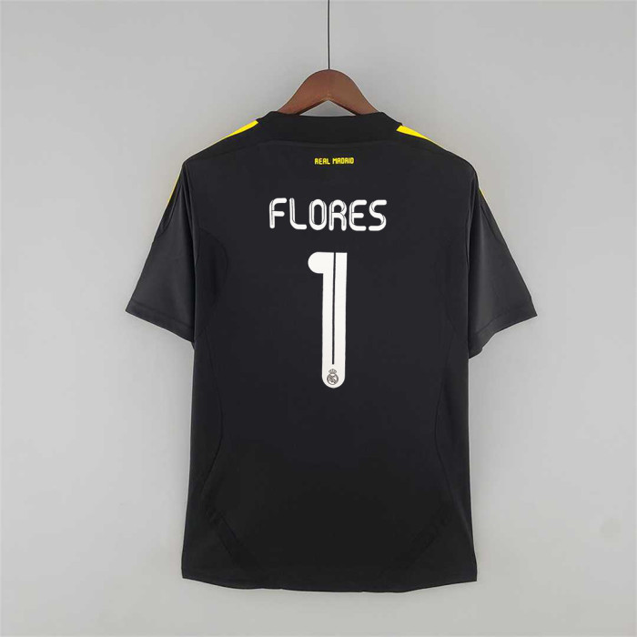 Retro Jersey 2011-2012 Real Madrid #1 FLRES goalkeeper black Away Soccer Jersey