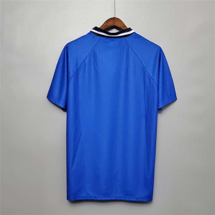 Retro Jersey1996-1998 Manchester United   Solskjaer 20 Away  Blue Soccer Jersey