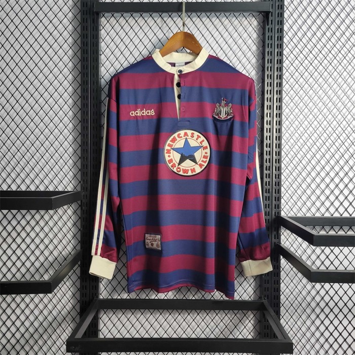 Retro Jersey 1995-1996 Newcastle  Away  long  sleeve Soccer Jersey