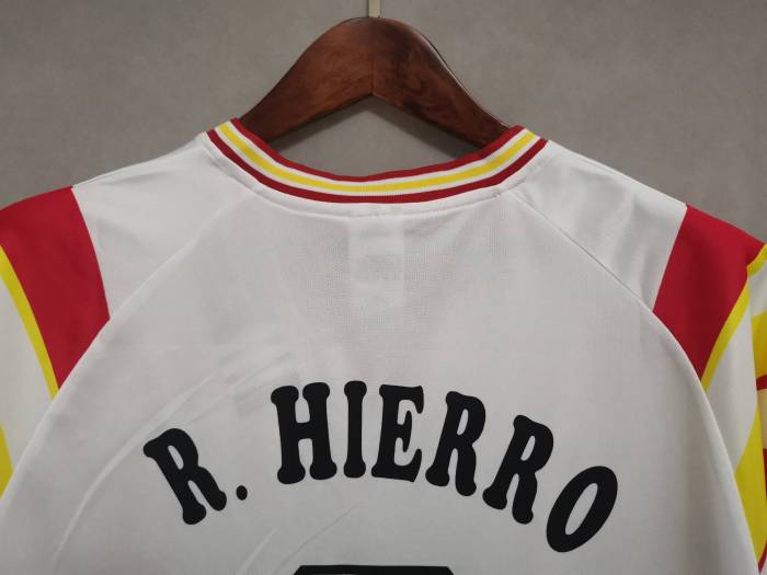 Retro Jersey1996  Spain R.HIERR0 6  Away  Soccer Jersey