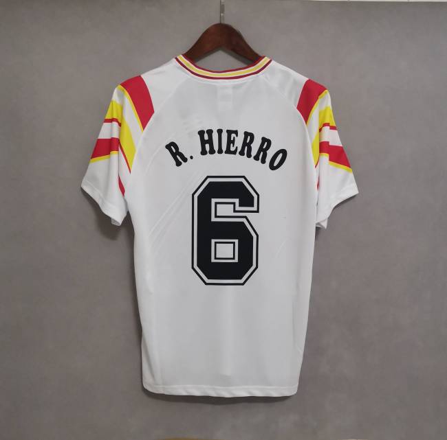 Retro Jersey1996  Spain R.HIERR0 6  Away  Soccer Jersey