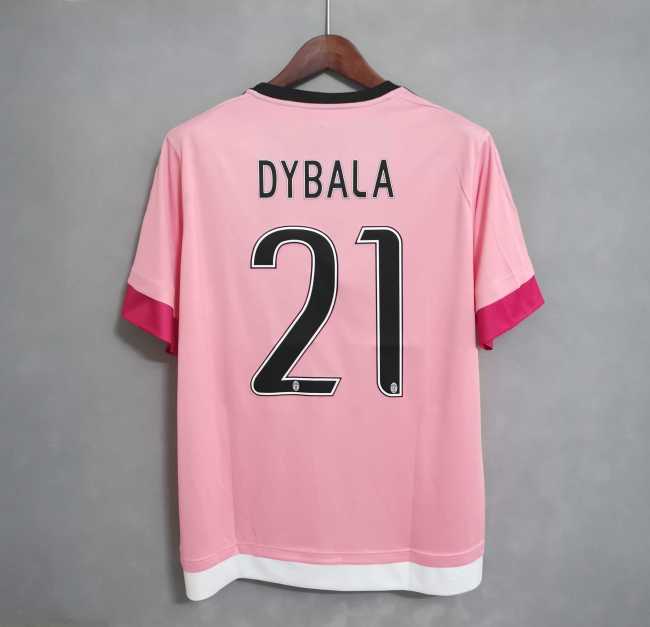 Retro Version 2015-2016 Juvents  DYBALA  21 Away Soccer Jersey