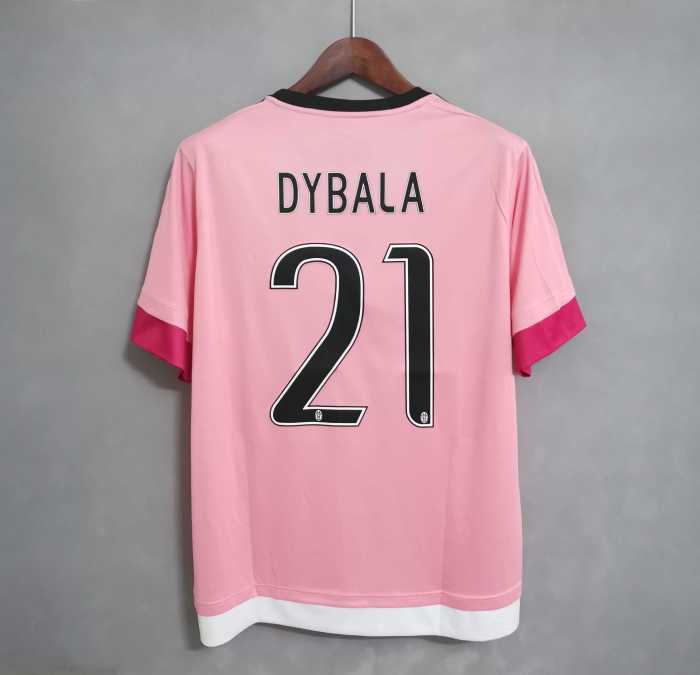 Retro Version 2015-2016 Juvents  DYBALA  21 Away Soccer Jersey