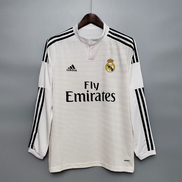 Retro Jersey 2014-2015 Real Madrid home long sleeve Soccer Jersey