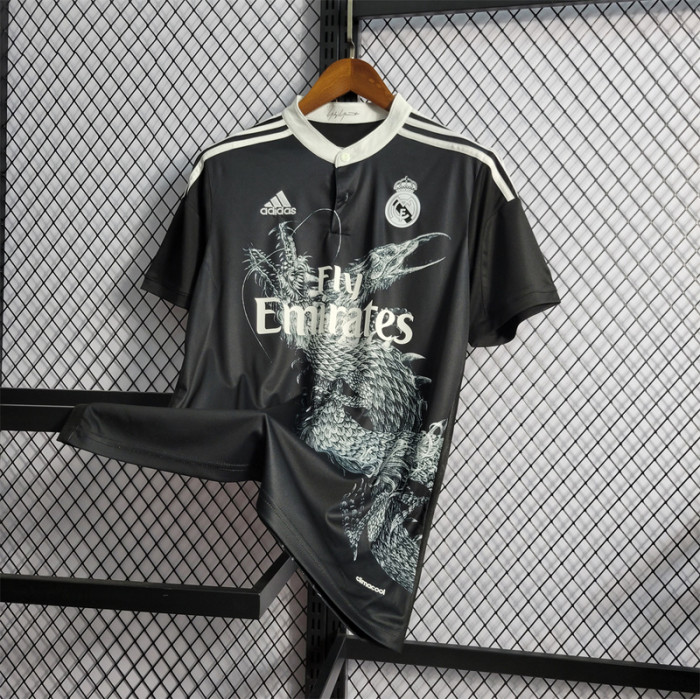 Retro Jersey 2014-2015 Real Madrid RONALDO 7 Third Away Black Soccer Jersey