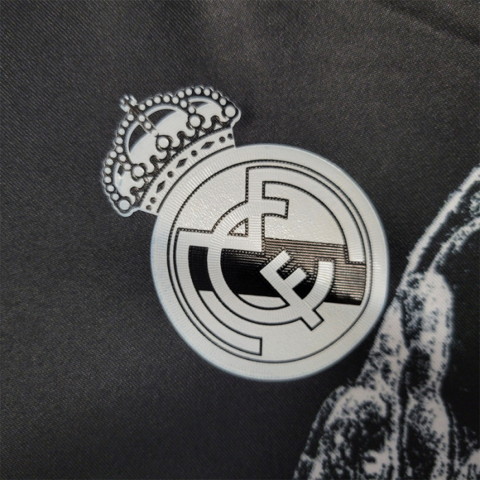 Retro Jersey Long Sleeve 2014-2015 Real Madrid MODRIC 19 Third Away Black Soccer Jersey