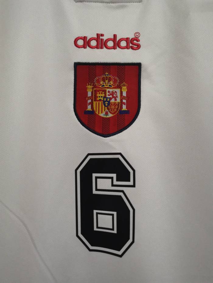 Retro Jersey1996  Spain R.HIERR0 6  Away  Soccer Jersey