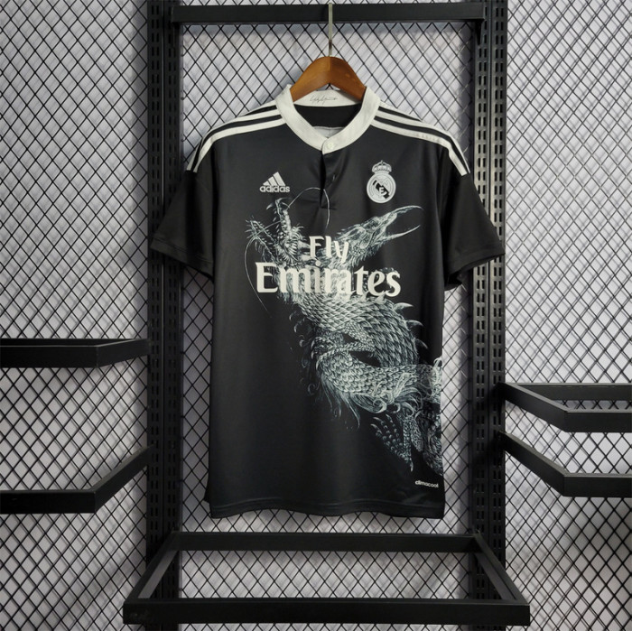 Retro Jersey 2014-2015 Real Madrid RONALDO 7 Third Away Black Soccer Jersey