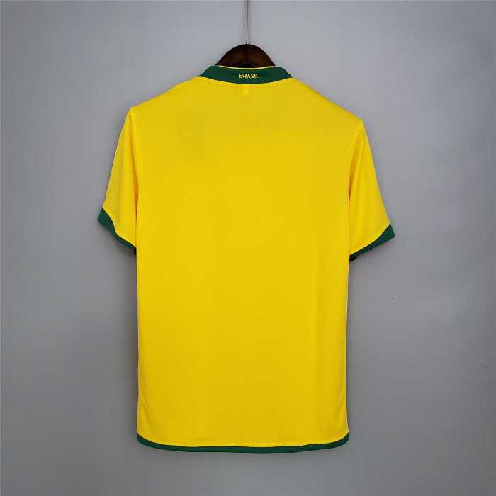 Retro Jersey 2006 Brazil RONALDINHO 10 Home Soccer Jersey