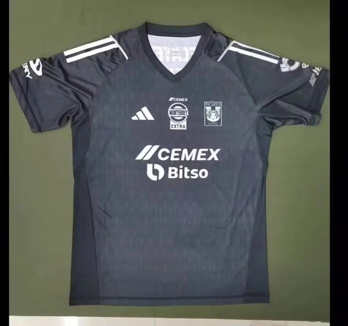 20232024 Tigres GoalkeeperK black soccer jersey