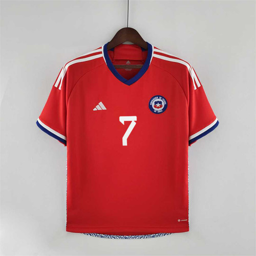 Retro Jersey 2014 Chile  ALEX   #7 Home Soccer Jersey