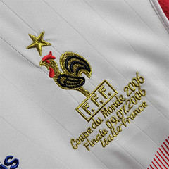 Retro Jersey 2006 France  Away White Soccer Jersey