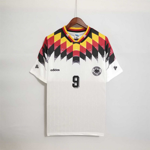 Retro Jersey 1994 Germany 9 VOLLER  Soccer Jersey
