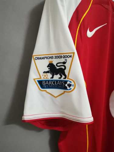 Retro Shirt 2004-2005 Arsenal Home Red Vintage Soccer Jersey