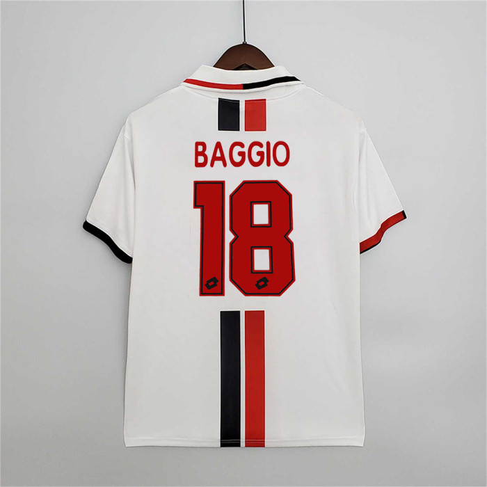 Retro  Jersey  1995-1997 AC Milan  away soccer jersey size S-2XL