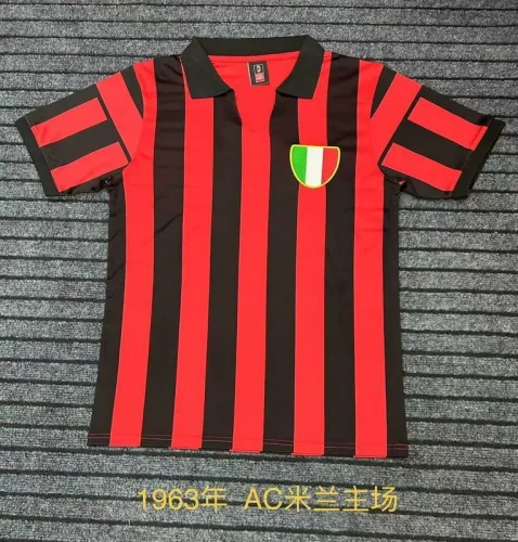 Retro  Jersey AC Milan  Home Soccer Jersey 1963  Soccer jersey