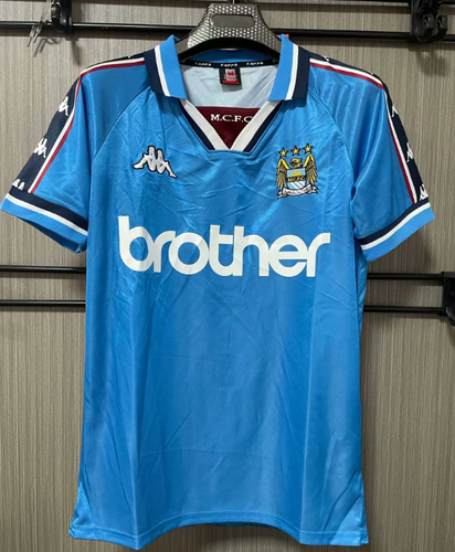 Retro Man City Home Soccer Jersey 1998 1999