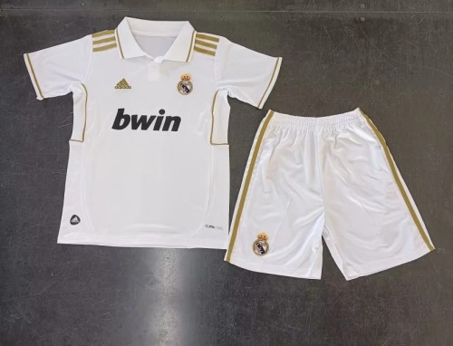 kids kit Retro 11-12  Real Madrid home soccer jersey