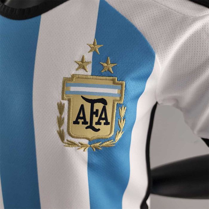 3 stars Youth Argentina Football Shirts and Shorts Home World Cup 2022