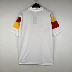 90-91 Roma away white soccer jersey