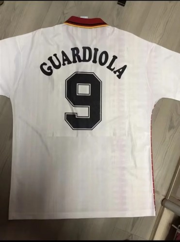 Retro 1994 Spain away white soccer jersey size S-2XL