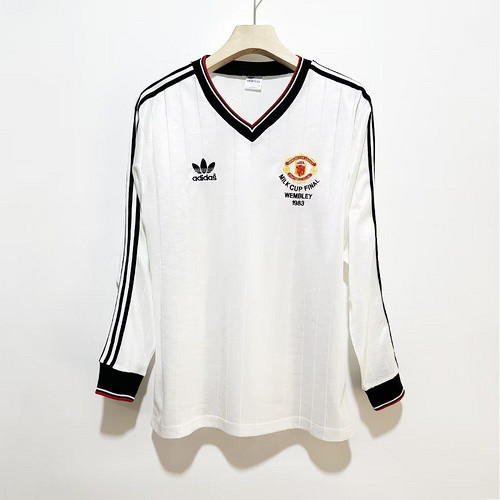 Man United 1983 white milk cup final long sleeve S-XXL