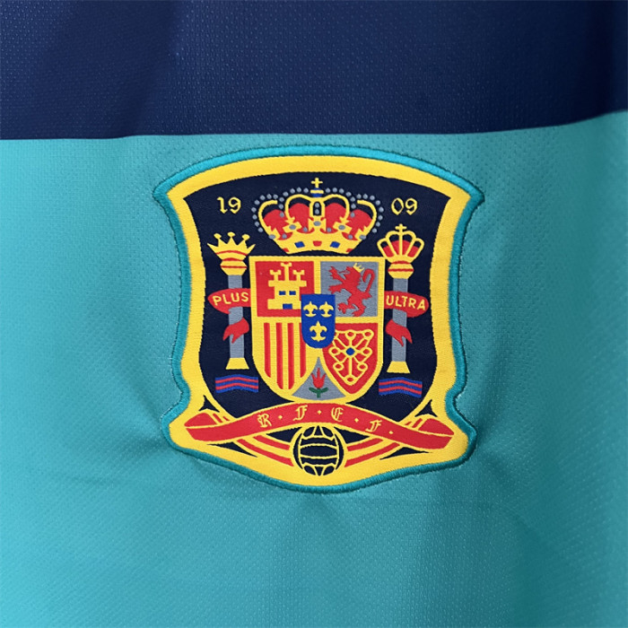 2010 Spain blue goalkeeper retro jersey