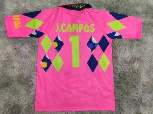 Retro 1992 Memico GK pink CAMPOS soccer jersey size S-2XL