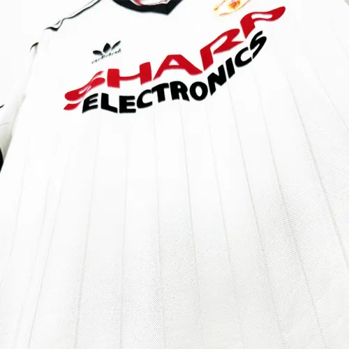 Man United  82-83 away white  soccer jersey