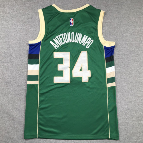 Bucks  34 green NBA Jersey 2023 2024