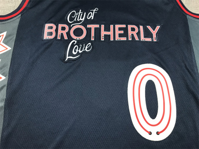 2024 76ers  0 Deep Blue City Edition NBA Jersey
