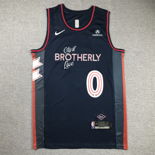 2024 76ers  0 Deep Blue City Edition NBA Jersey