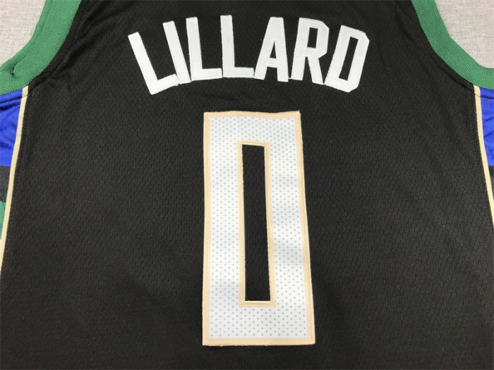 Bucks  0 black NBA Jersey 2023 2024