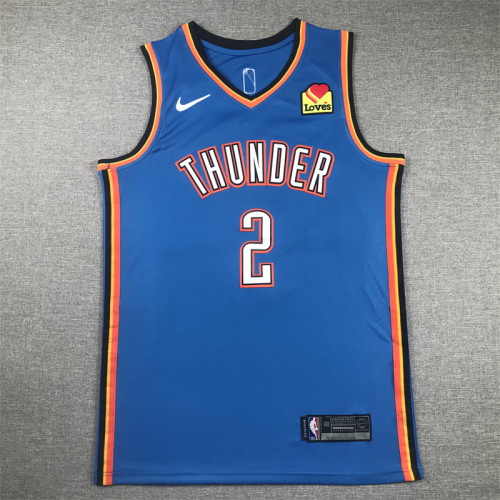Thunder 2 Blue NBA Jersey