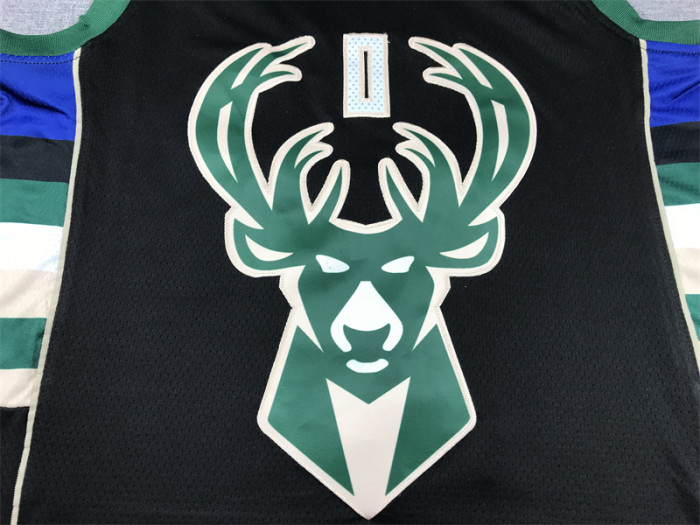 Bucks  0 black NBA Jersey 2023 2024