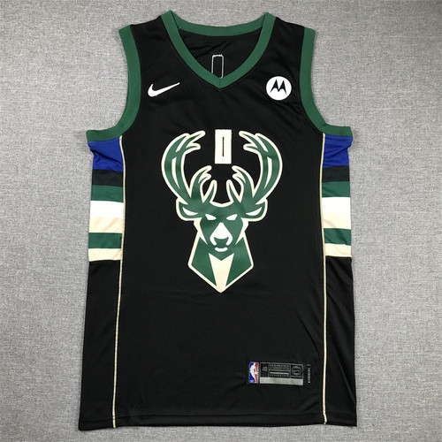 Bucks  0 black NBA Jersey 2023 2024