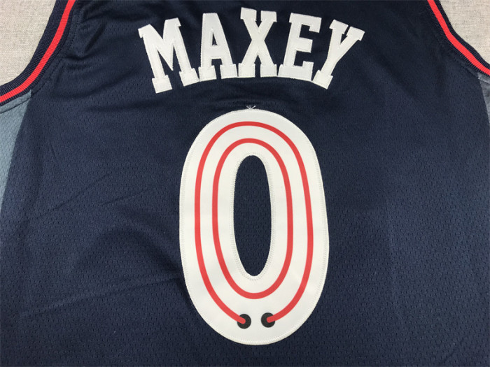 2024 76ers  0 Deep Blue City Edition NBA Jersey