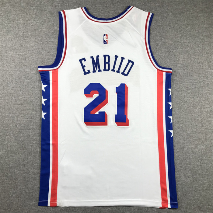 76ers  21 white  NBA Jersey