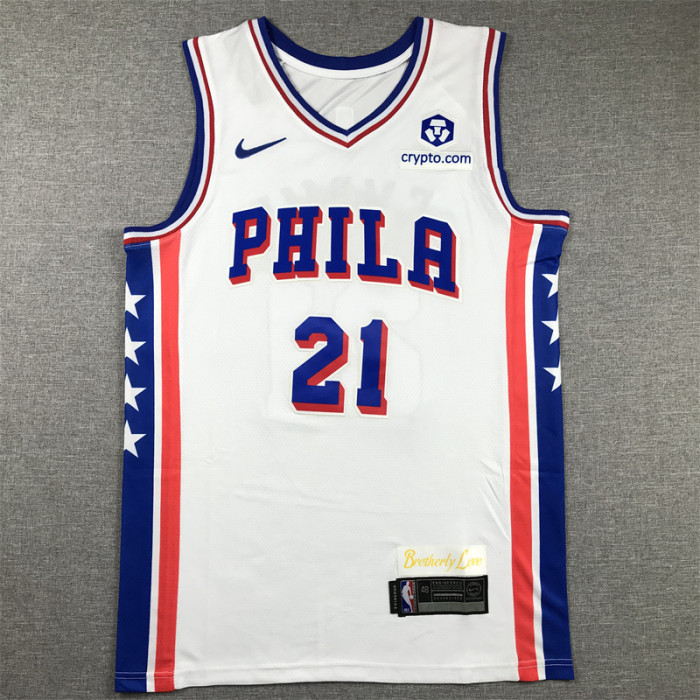 76ers  21 white  NBA Jersey