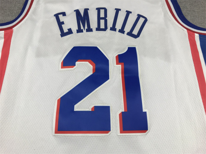 76ers  21 white  NBA Jersey