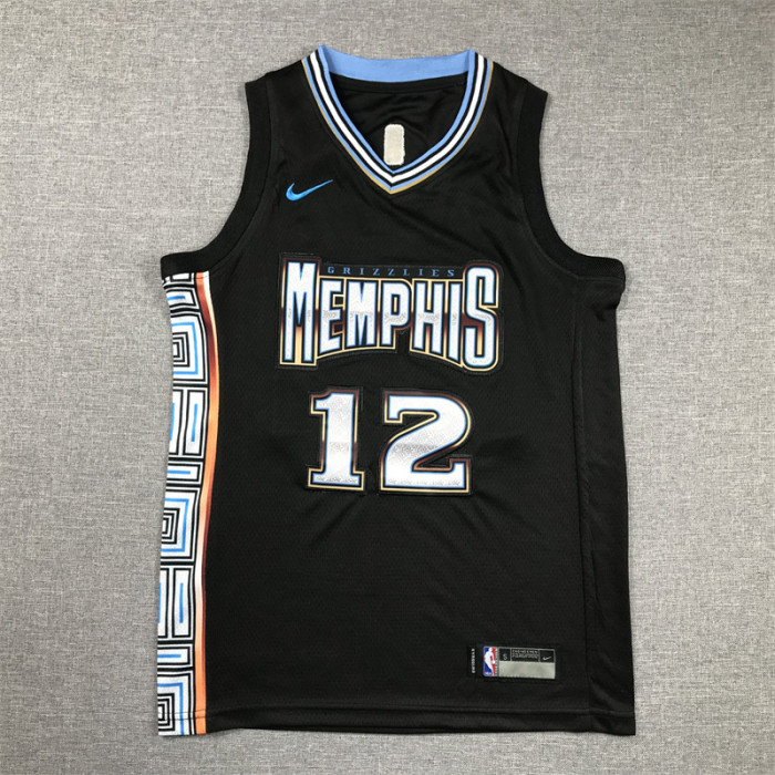 2023  Kids  Grizzlies 12 Black City Edition NBA Jersey