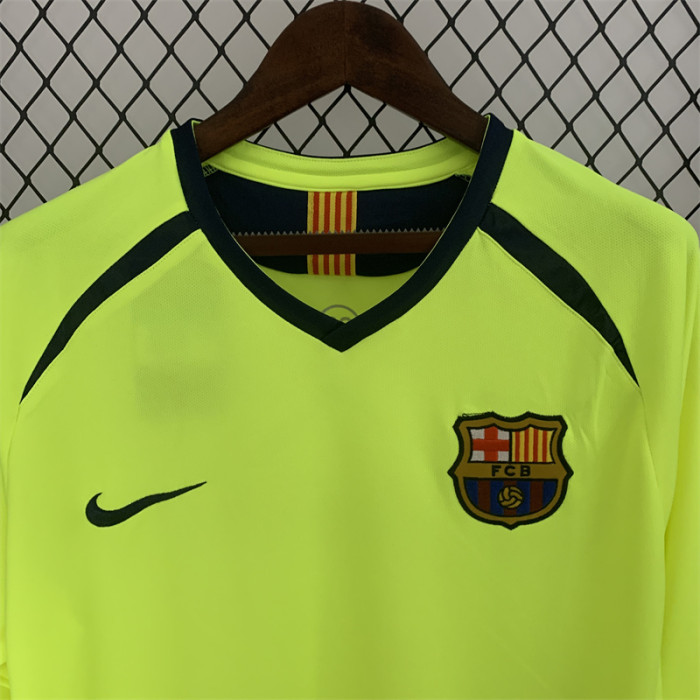 05-06 Barcelona  away long sleeve retro jersye