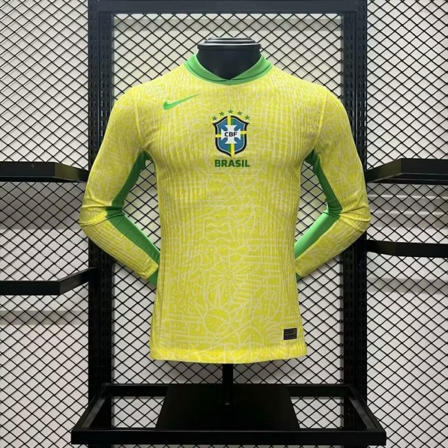 2024 2025 Player Version Brazil Home Soccer Jersey