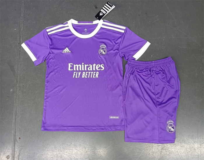 Kids 2016-2017 Real Madrid  away purple retro kit