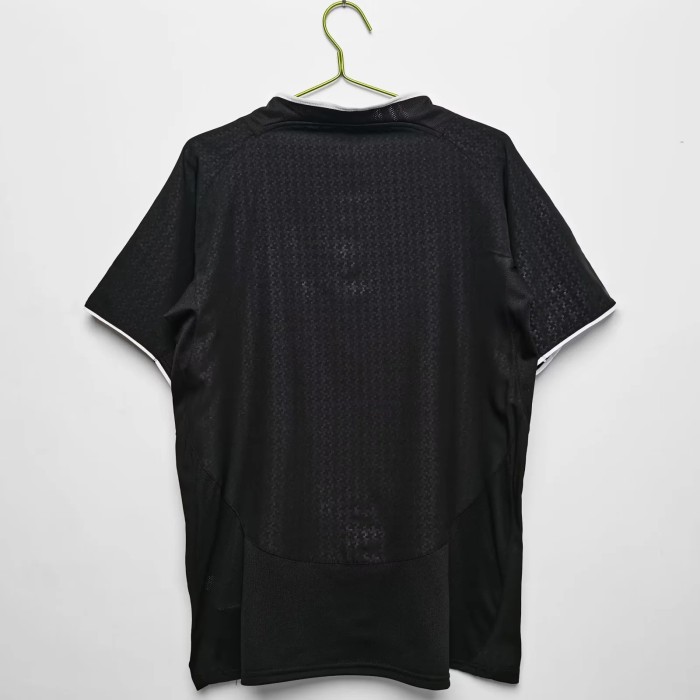 Retro 03-04  Manchester United  away black soccer jersey size S-XXL