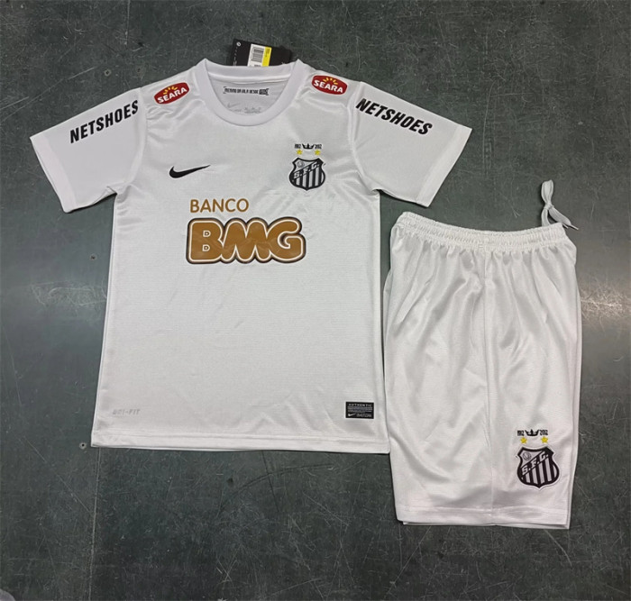11-12 Santos home retro kid kit soccer jersey