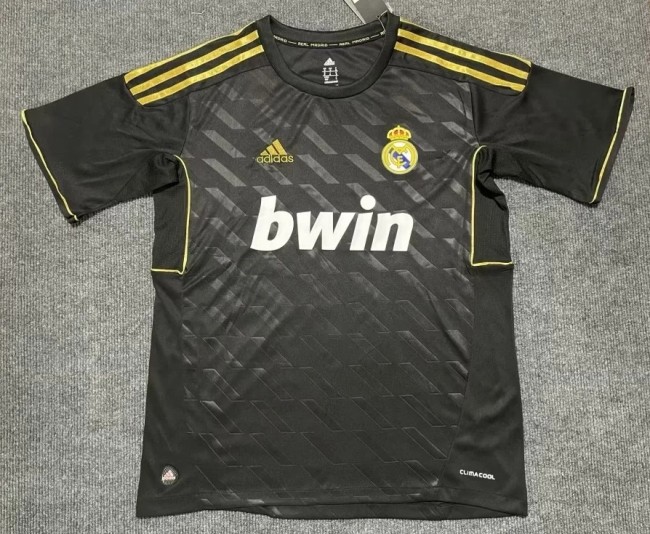 Retro 11-12 Real madrid black soccer jersey size S-2XL