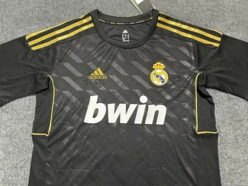 Retro 11-12 Real madrid black soccer jersey size S-2XL
