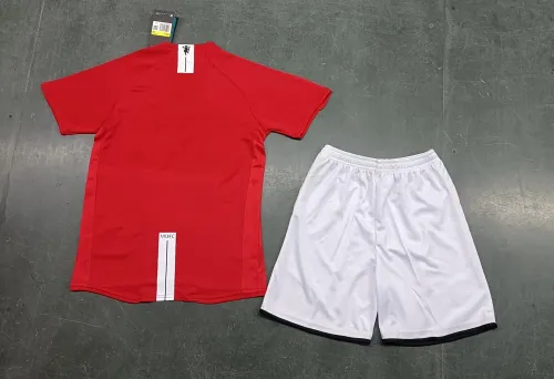 kids kit Retro 07-08 man u home soccer jersey size 16-28